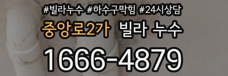 중앙로2가 빌라 누수
