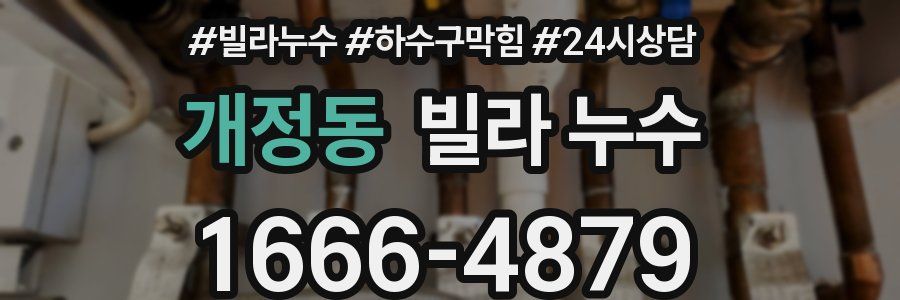 개정동 빌라 누수