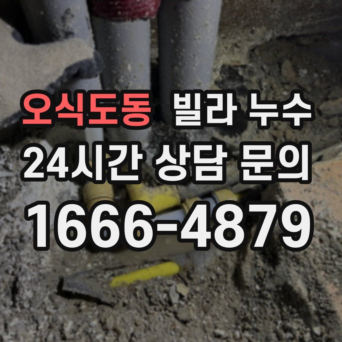 오식도동 빌라 누수 세탁기 호스 주변 누수로 바닥이 젖는 경우