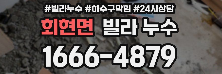 회현면 빌라 누수