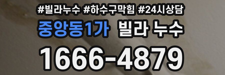 중앙동1가 빌라 누수