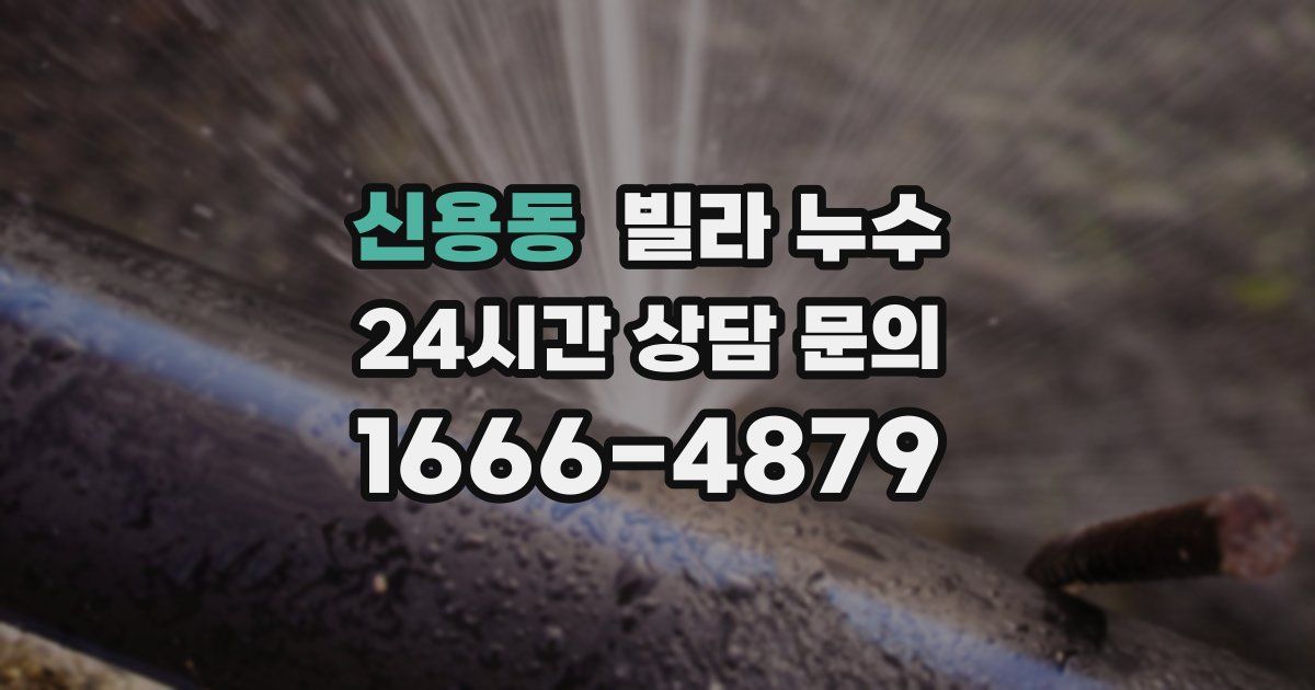 신용동 빌라 누수