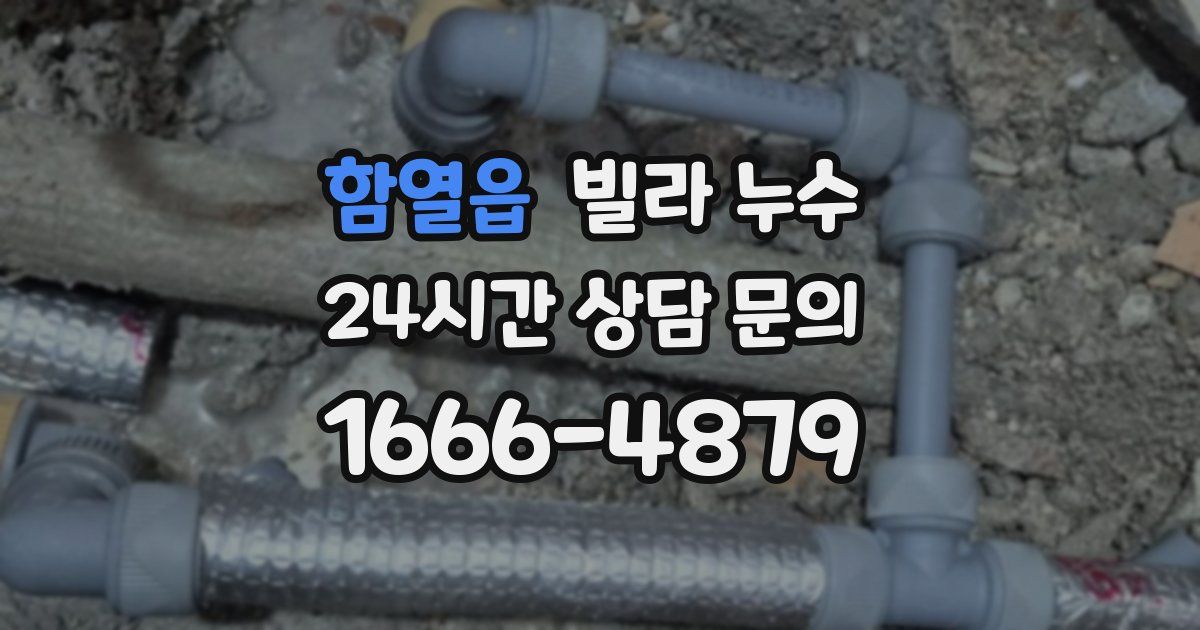 함열읍 빌라 누수