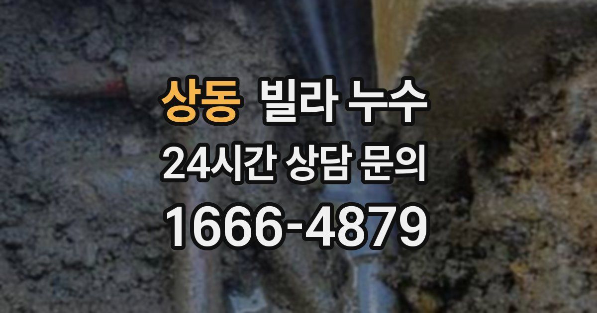 상동 빌라 누수