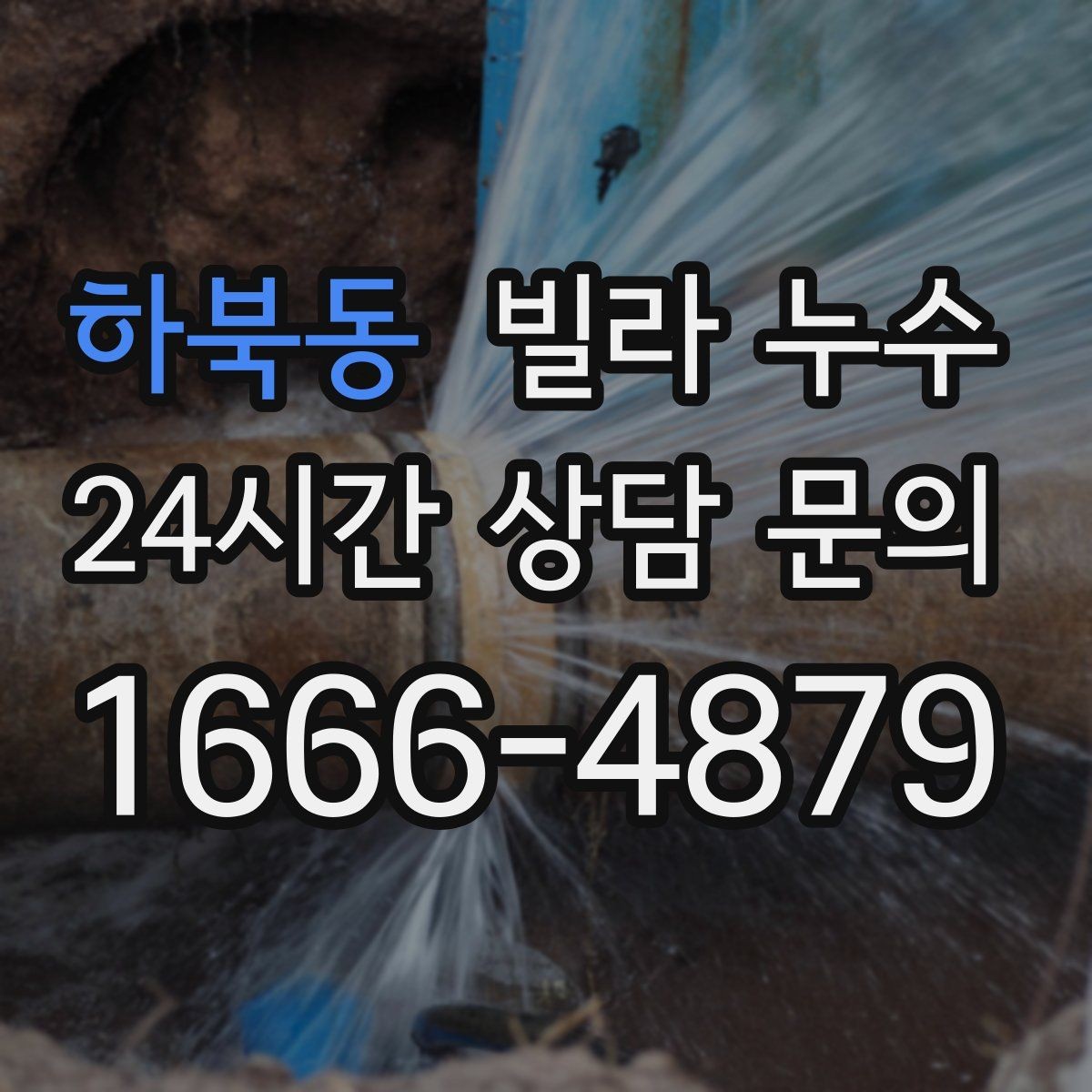 하북동 빌라 누수 세탁기 호스 주변 누수로 바닥이 젖는 경우
