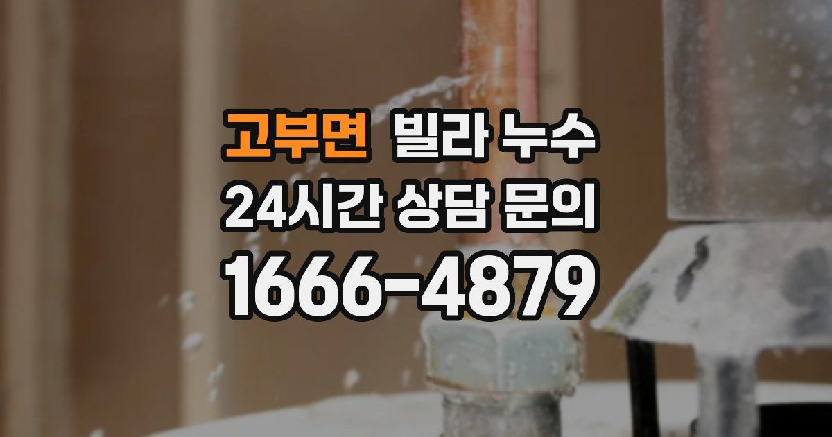 고부면 빌라 누수