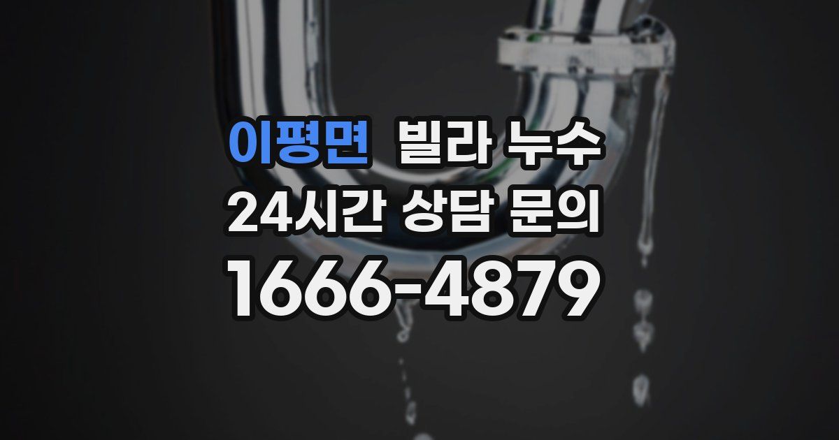 이평면 빌라 누수