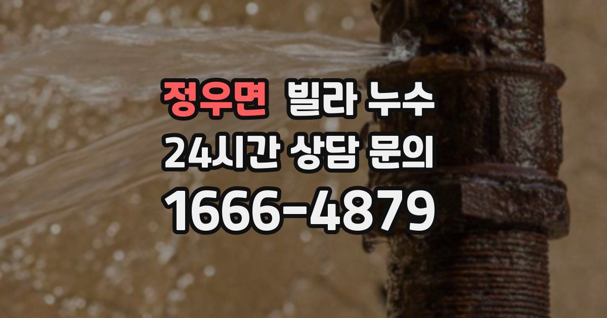 정우면 빌라 누수