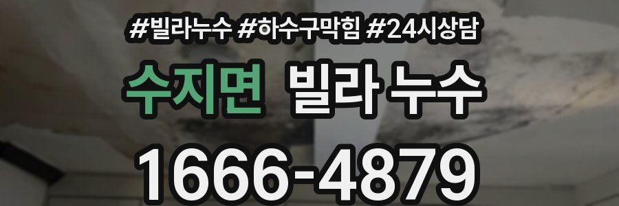 수지면 빌라 누수