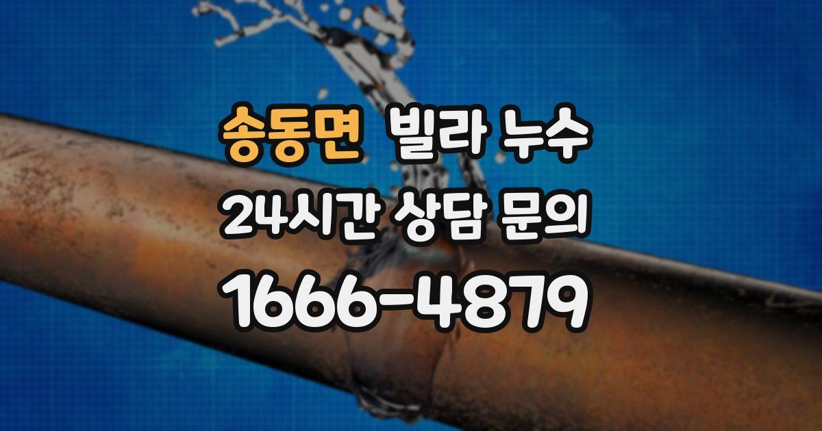 송동면 빌라 누수