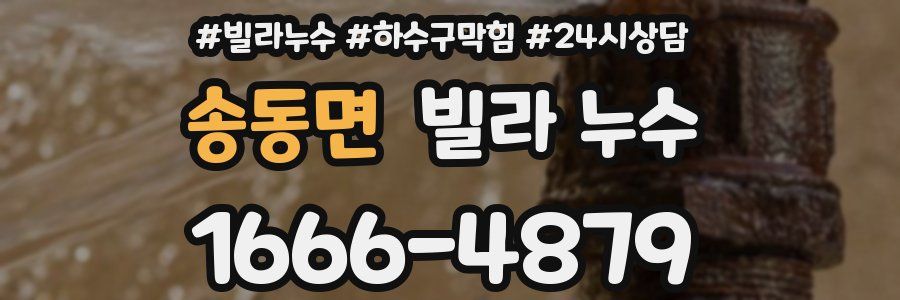 송동면 빌라 누수