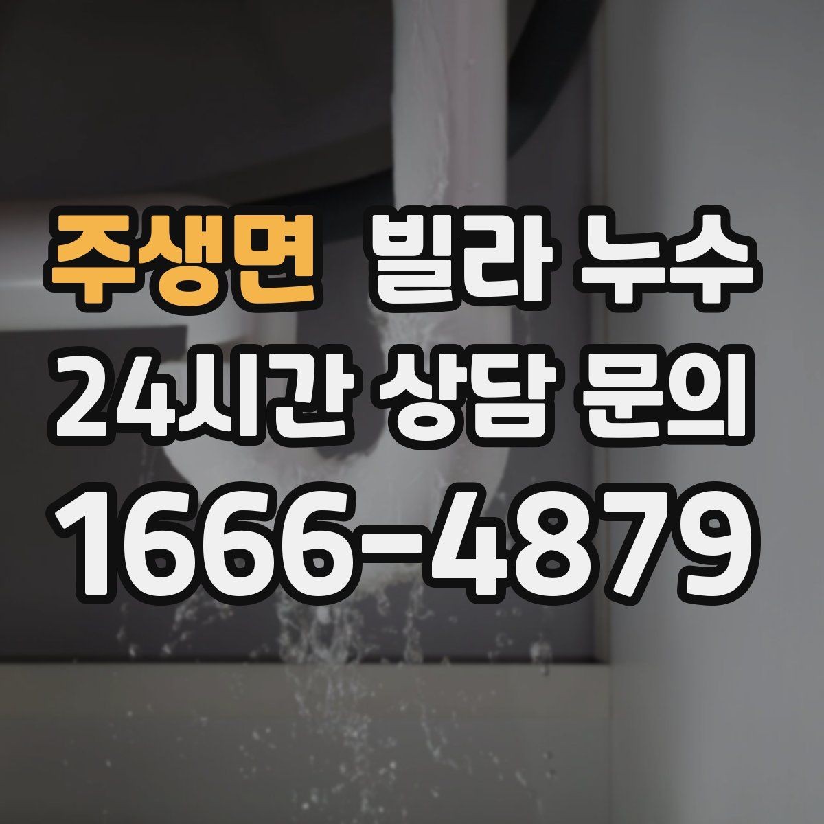 주생면 빌라 누수 세탁기 호스 주변 누수로 바닥이 젖는 경우