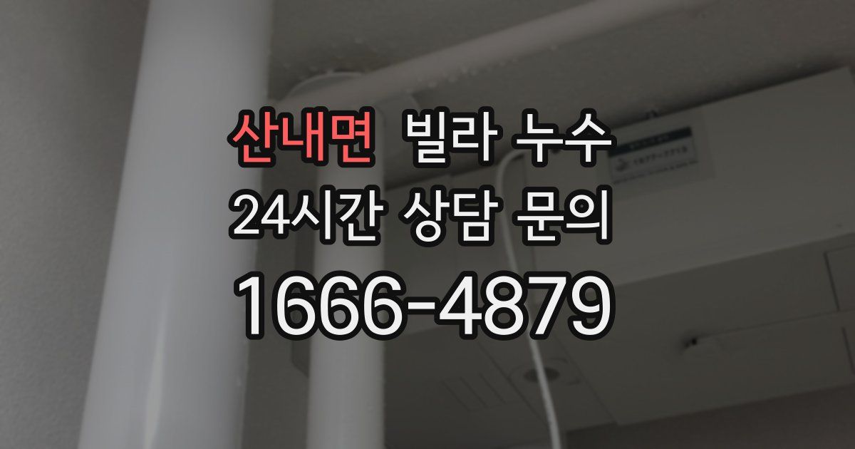 산내면 빌라 누수