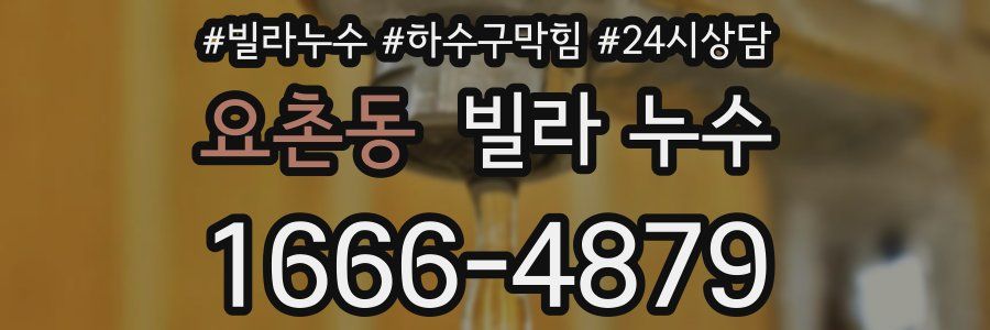 요촌동 빌라 누수