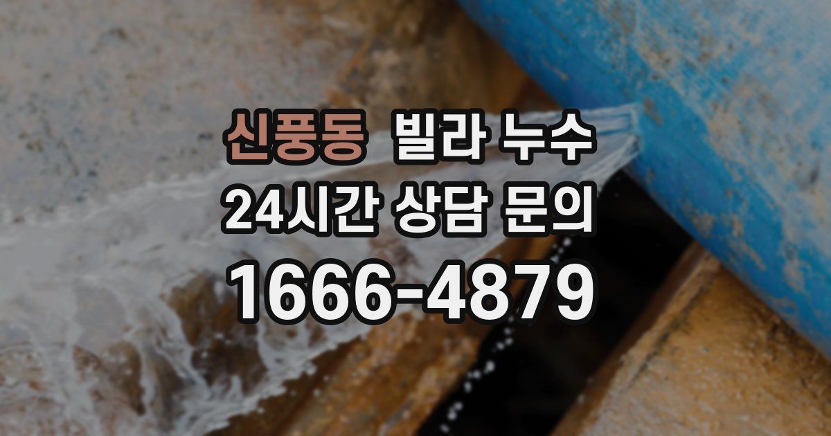 신풍동 빌라 누수