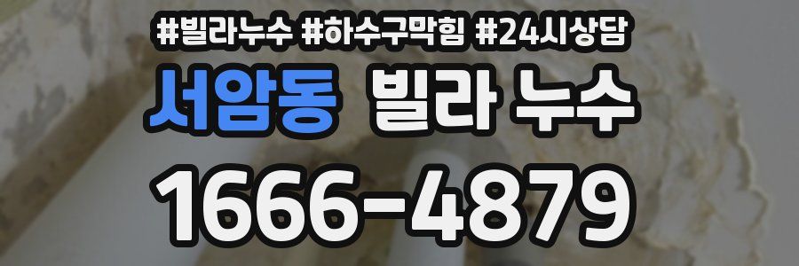 서암동 빌라 누수