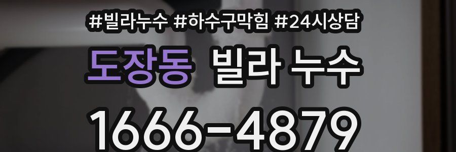 도장동 빌라 누수