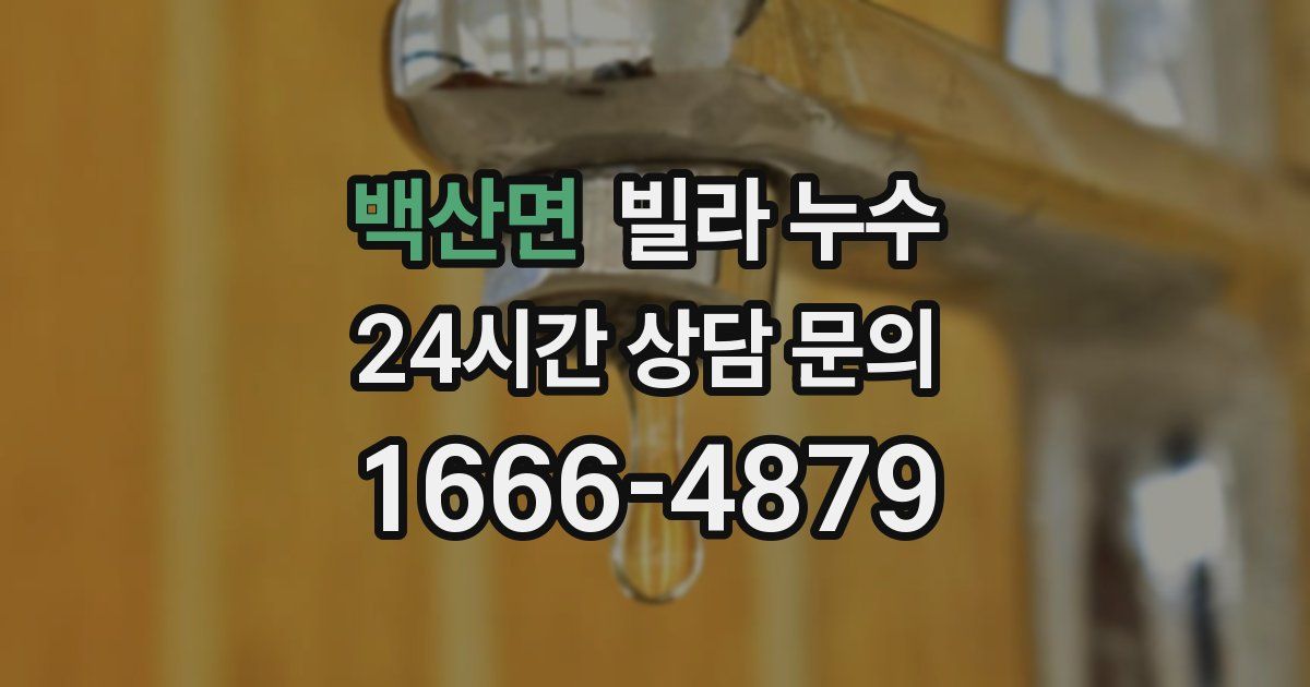 백산면 빌라 누수