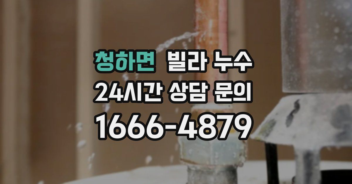청하면 빌라 누수
