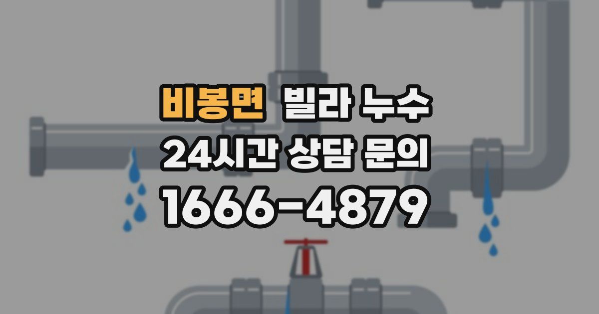 비봉면 빌라 누수