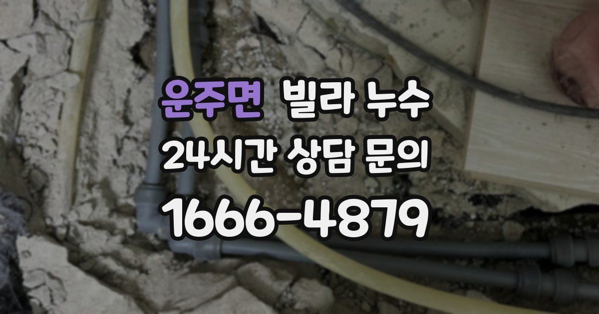 운주면 빌라 누수