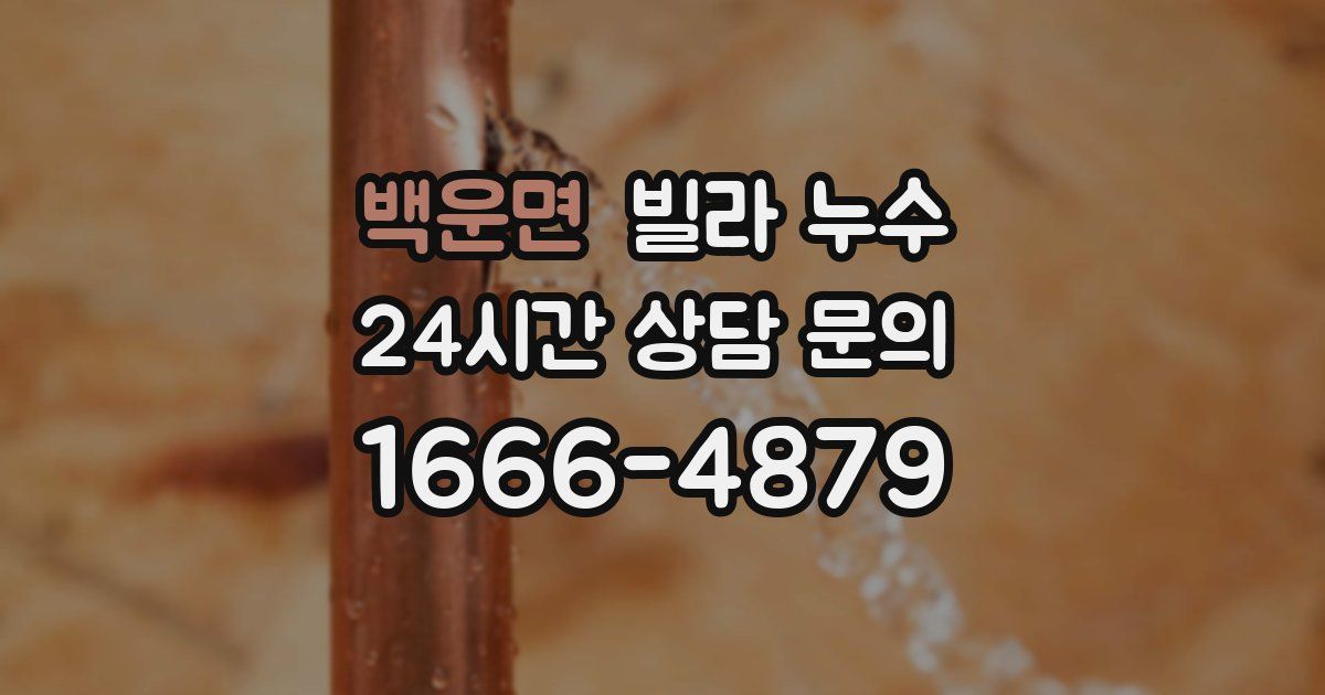 백운면 빌라 누수