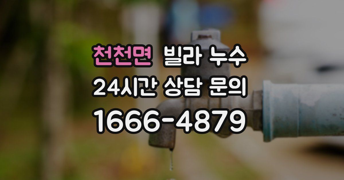 천천면 빌라 누수