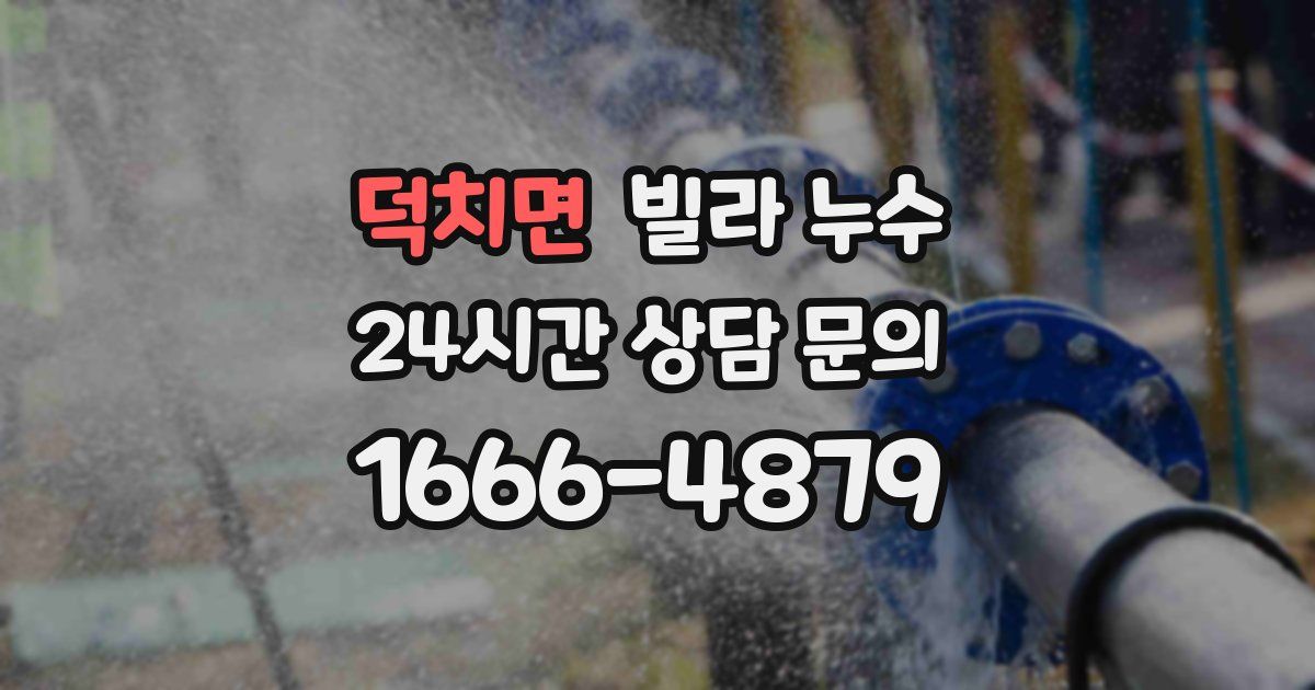 덕치면 빌라 누수