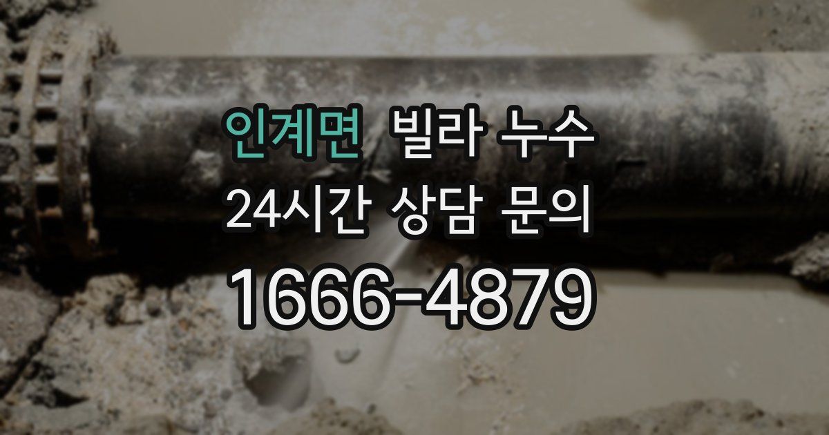 인계면 빌라 누수