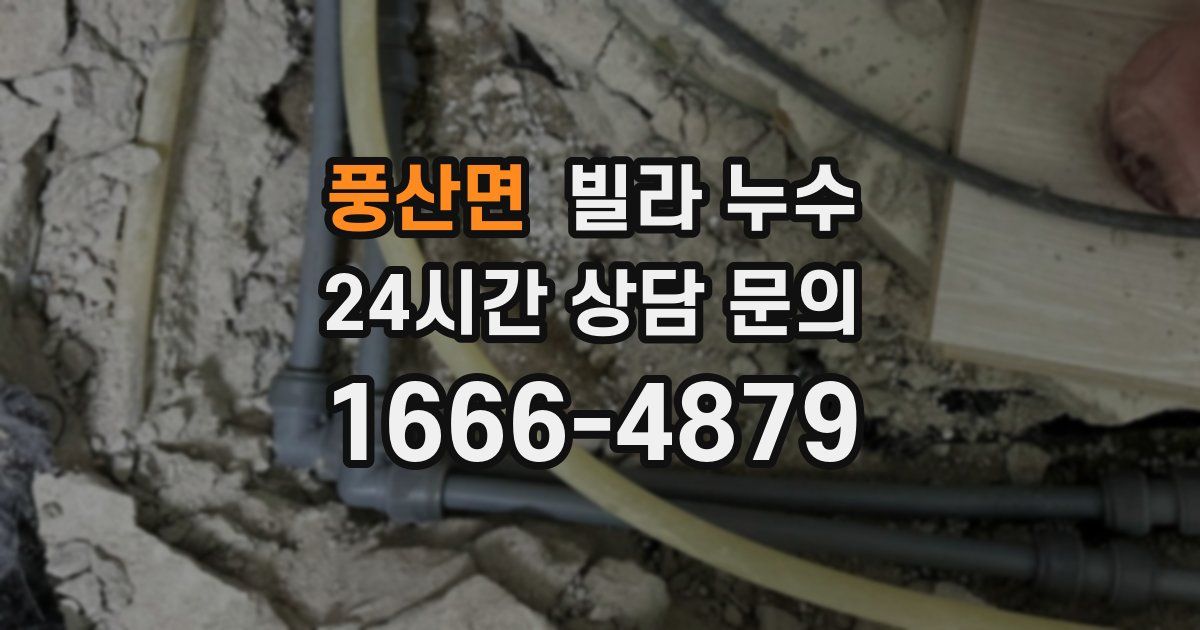 풍산면 빌라 누수