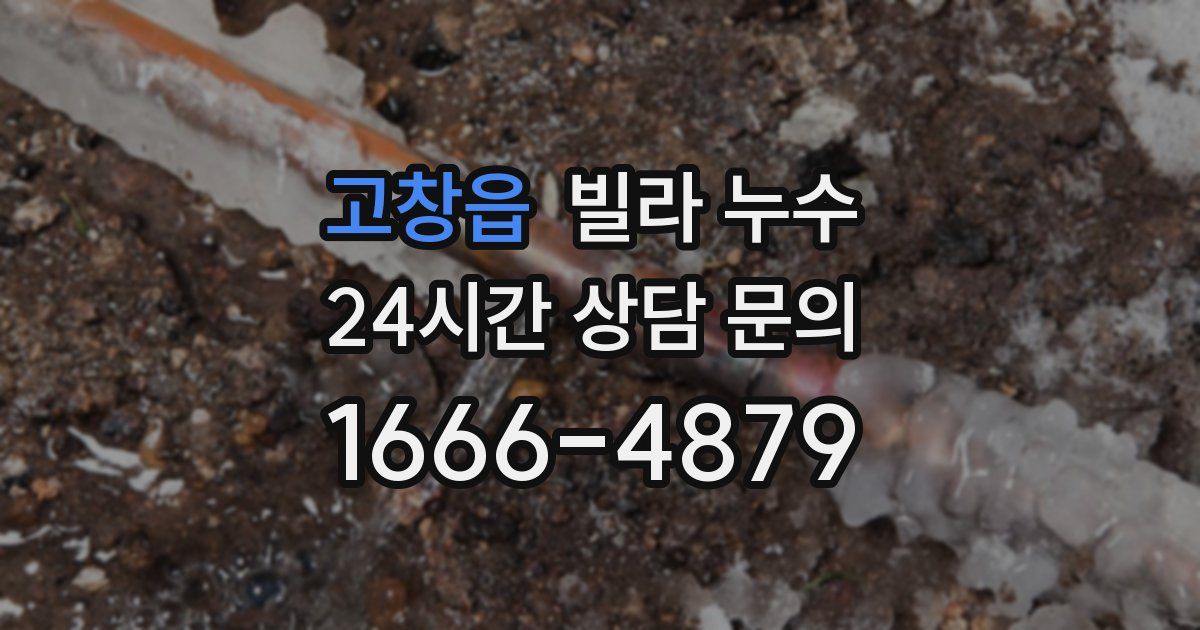 고창읍 빌라 누수