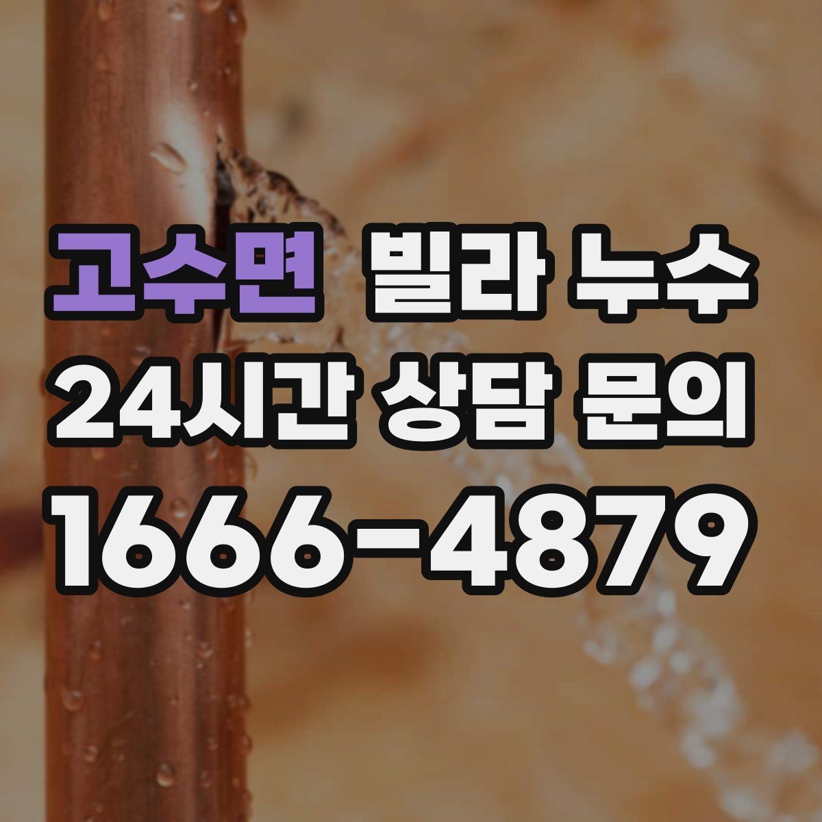고수면 빌라 누수 위층 욕실 공사 후 누수가 생겼다면