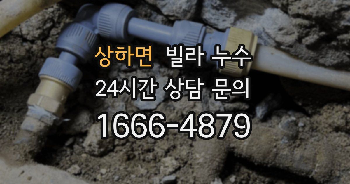 상하면 빌라 누수
