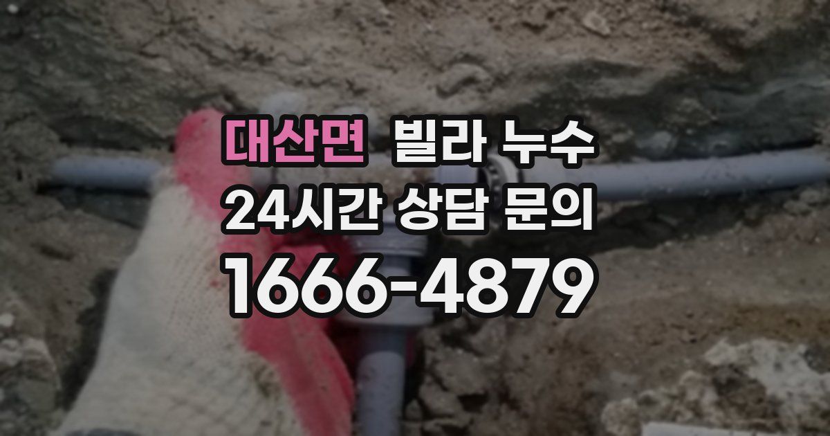 대산면 빌라 누수