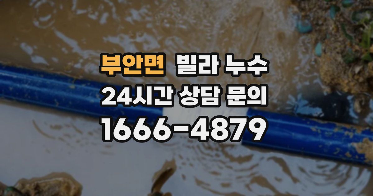 부안면 빌라 누수