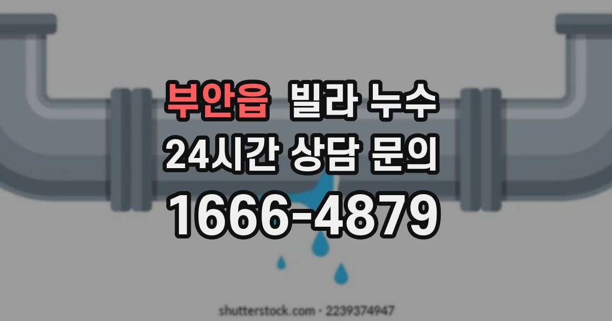 부안읍 빌라 누수