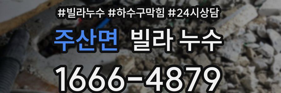 주산면 빌라 누수