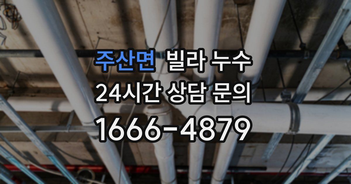 주산면 빌라 누수