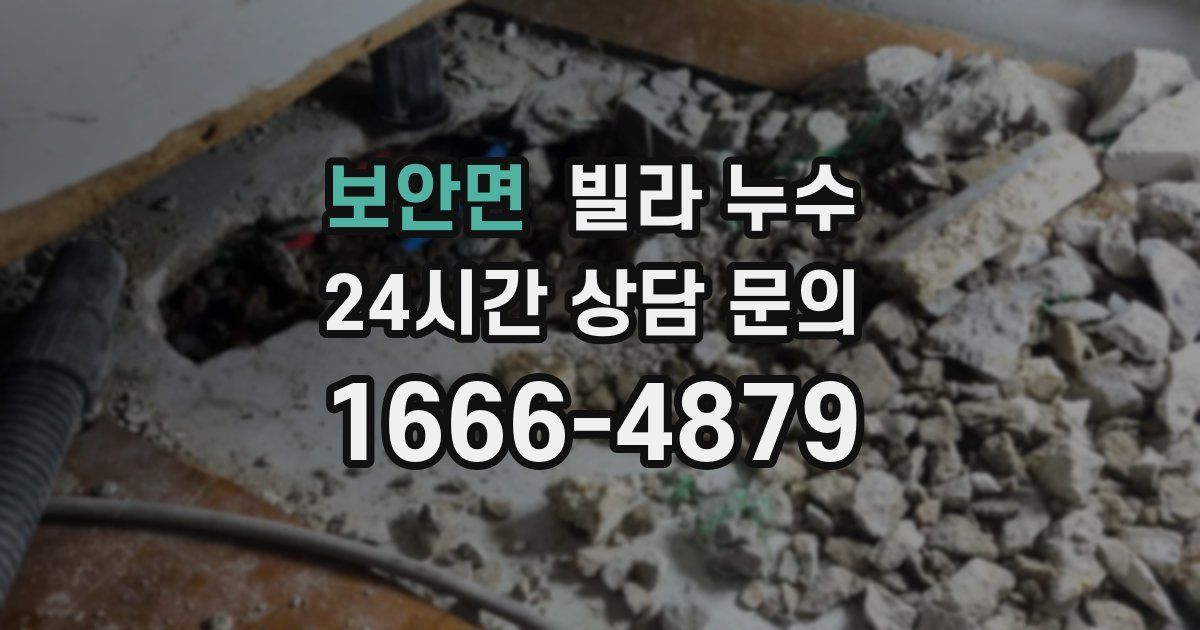 보안면 빌라 누수