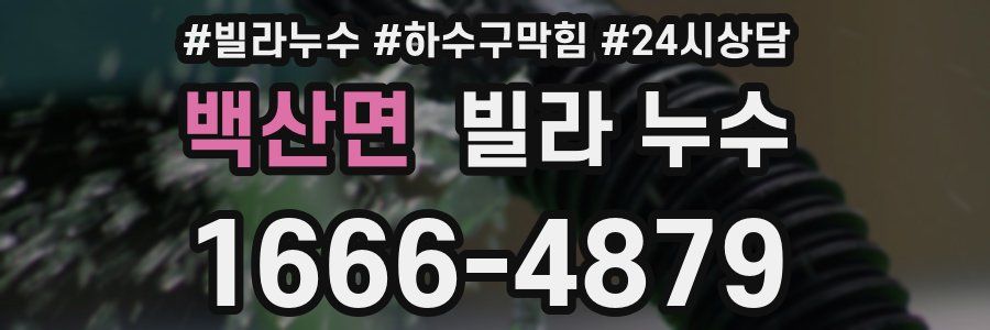 백산면 빌라 누수