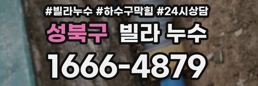 성북구 빌라 누수