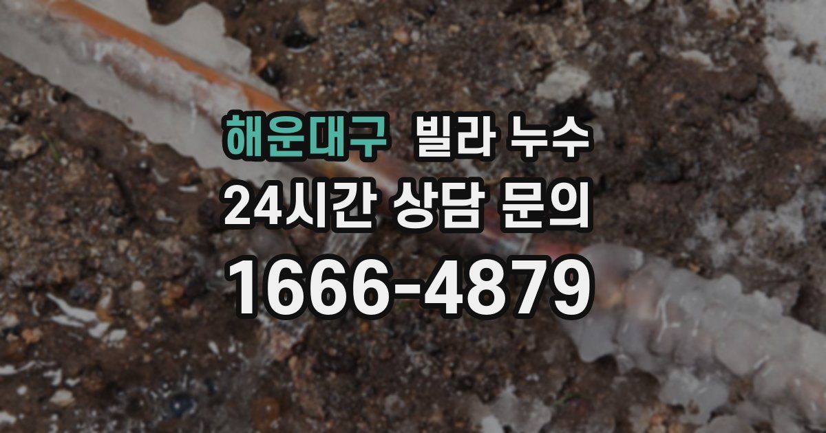 해운대구 빌라 누수