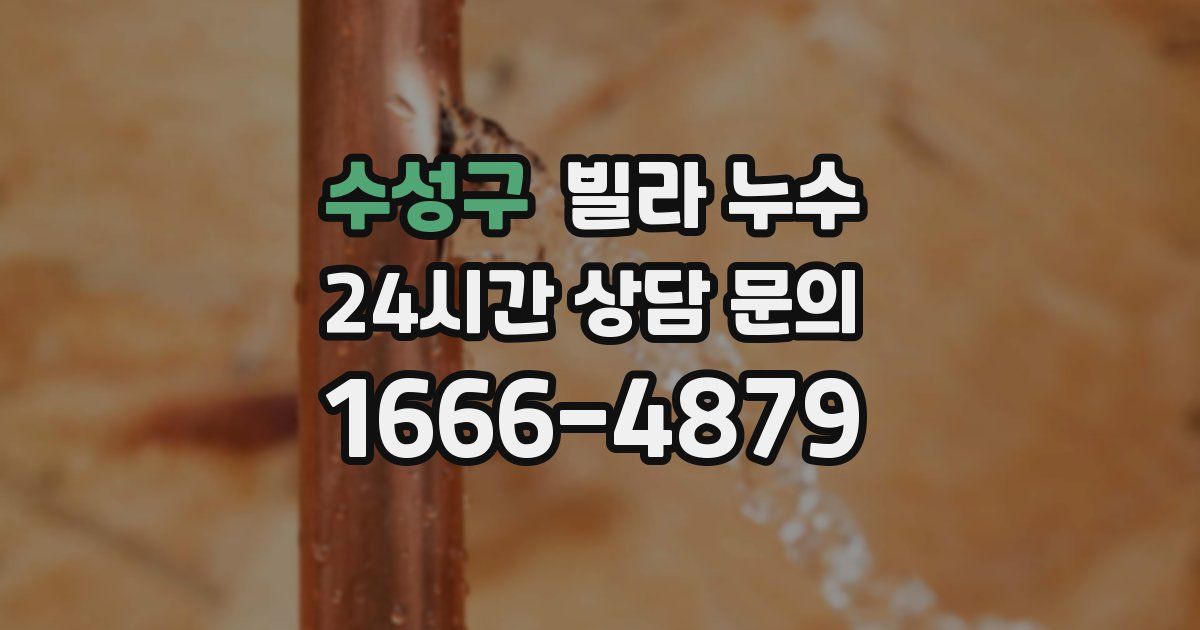 수성구 빌라 누수