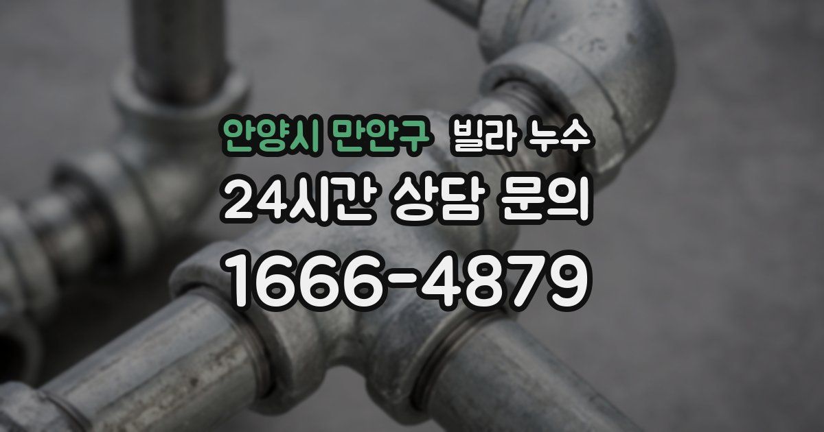안양시 만안구 빌라 누수