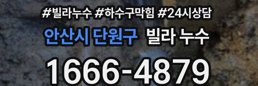 안산시 단원구 빌라 누수