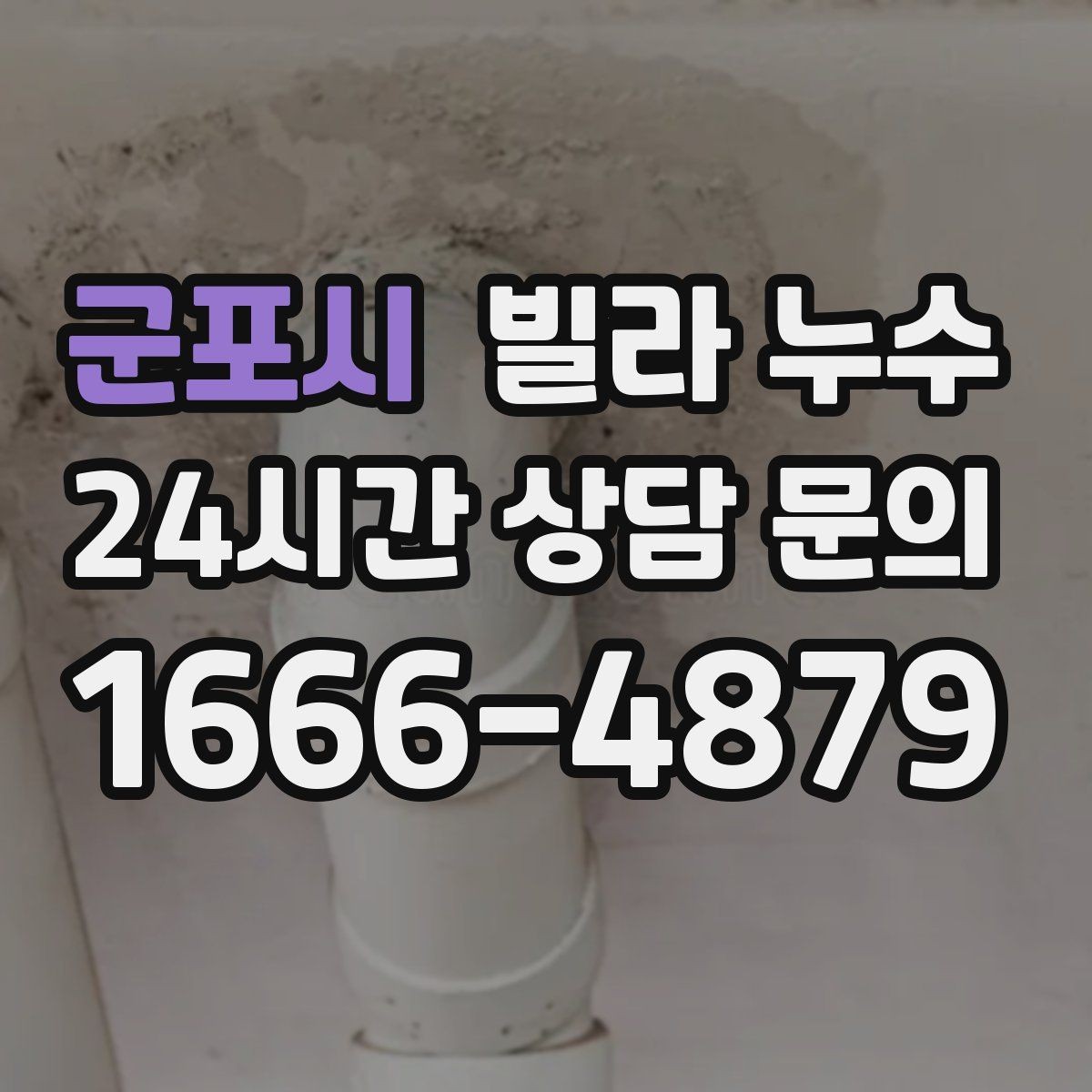 군포시 빌라 누수 배수관 문제로 벽이 젖는 경우 정리