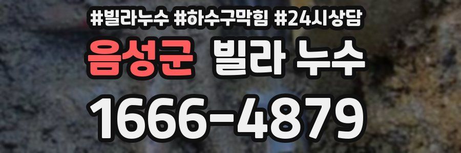 음성군 빌라 누수