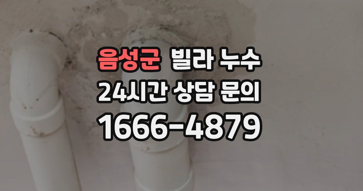 음성군 빌라 누수