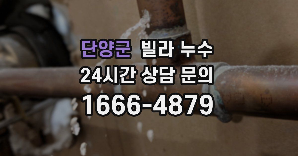 단양군 빌라 누수