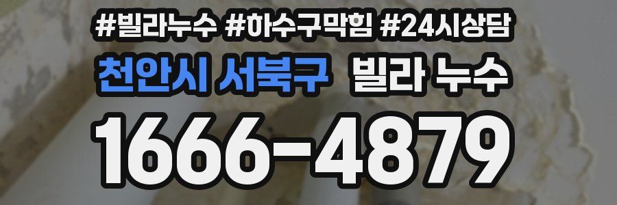 천안시 서북구 빌라 누수